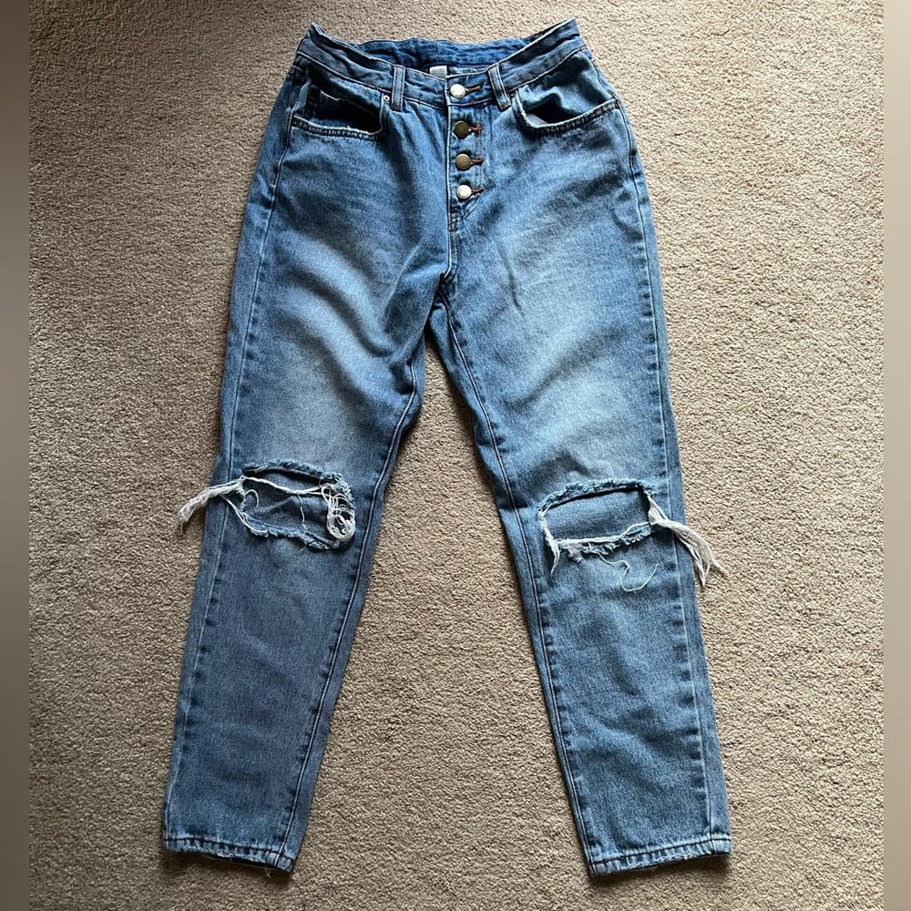 Billabong high waist mom jeans button fly